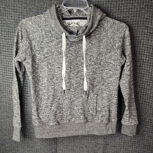 JO&CO Gray Hooded Sweatshirt Large Neck Size Medium